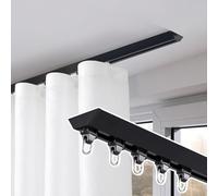 Aluminum Ceiling Track Set | 100-500cm Adjustable Shower Curtain Rail | Sliding Room Divider for Privacy | Durable Mounted Curtain Track System