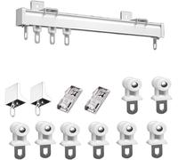 Aluminum Ceiling Track With Silent Rollers, Suitable For Room Partition Tracks(White,4M/13.1Ft)