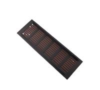 Aluminum Ceiling Vent Covers for Air Grilles & Exhaust Doors 60x400mm Black Includes Mounting Screws - Ideal for Wardrobe Shoe Cabinet & Furniture Ventilation