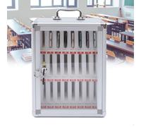 Aluminum Cell Phone Lock Box with KeyWallMounted Storage Cabinet for Offices 30 Slots Cell Phone Locker Durable Aluminum Alloy Secure Cell Phone Jail for Workplaces