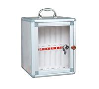 Aluminum Charging Stat for le Phones - Transparent Design with Handle - 6/12 Slot Classroom nizer for Easy Access & Efficient Sto