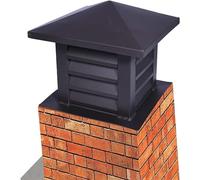 Aluminum Chimney Cover, Black Chimney Cap, Fireplace Chimney Cover, Chimney Flue Cover To Fit On Existing Flue Tiles, Chimney Vent Cap, Square Roof Chimney Cap, Roof Vent Rain Covers ( Size : 40x40cm/