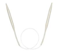Aluminum Circular Knitting Needles - 80cm, 12mm & 2mm UK Size, Long Flexible Cable, White
