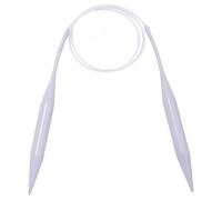 Aluminum Circular Knitting Needles - 80cm, 12mm & 2mm UK Size, Long Flexible Cable, White