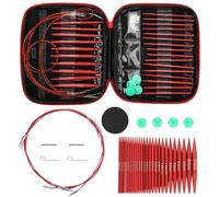 Aluminum Circular Knitting Needles Set, 13 Size Interchangeable Crochet Needles, 40cm/60cm/80cm/100cm Detachable Knitting Needles Kit with Storage Case for Smooth Knitting & Versatile Projects