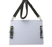 Aluminum Clipboard,A4 Size (9.5 "X12.4) Two Clips Clipboards with 63 Inch Adjustable Shoulder Strap, Ideal for Artists, Architects, and Engineers