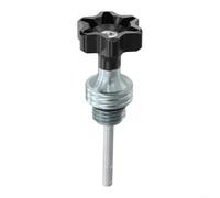Aluminum CNC Motorcycle Engine Oil Dipstick Cap Red Blue Black Gold Silver Oil Level Gauge for Scooter Crankcase Filler(Black)