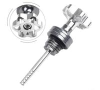 Aluminum CNC Motorcycle Engine Oil Dipstick Cap Red Blue Black Gold Silver Oil Level Gauge for Scooter Crankcase Filler(Silver)