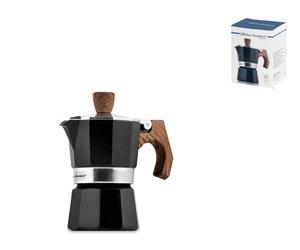 Aluminum Coffee Maker Officine Standard Wood Effect Handle