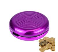 Aluminum Coin Box - Aluminum Coin Dispenser Set, Round Change Storage Dollar Wallet | Lightweight Design Wallet Holder Storage Box Display Container