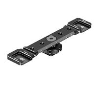 Aluminum Cold Shoe Mount Bracket Plate Adapter Double Hot Shoe Extension Rod For Microphone LED Video Light Stand