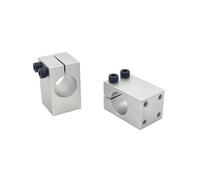 Aluminum Column Fixing Clip Aluminum Alloy Shaft Fixing Bracket Pillar Clamp with Threaded Parallel(Bore Diameter - 20mm)