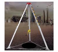 Aluminum Confined Space Rescue Tripod with 65'/98'/130' Winch Cable, Telescopic Lifting Equipment for Tunneling, Emergency Rescue, Durable Safety Gear