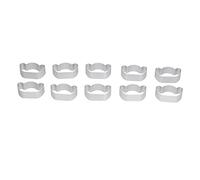 Aluminum Cookie Cutter, 10Pcs Aluminum DIY Baking Moon Cake Mold Set Shaped Cookies Biscuits Cutter for Pastries Doughs Doughnuts (Large Gold Ingot)