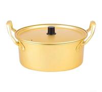 Aluminum Cooking Pot with Two Handles for Preparing Noodles Eggs Milk Quick Heat Response Lightweight for Outdoor Indoor Cooking Scenarios (22cm)