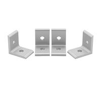 Aluminum Corner Angle Bracket for 1515 2020 3030 4040 4545 Profiles, 90 - Degree Right Angle Joint Connector with Countersunk Holes, Rust - Resistant L Bracket for Furniture Frame (2020A)
