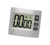 Aluminum Cover ABS Body Countdown Timer with 3 Fixing Methods Clear Screen Easy to Use for Cooking Learning Exercise Wall Mount Clock