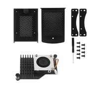 Aluminum Cover Case For RPI5 Board Protective Box With Cooling Fan Metal Heatsink Effective Heat Dissipation Metal Case For Development Board