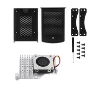 Aluminum Cover Case For RPI5 Board Protective Box With Cooling Fan Metal Heatsink Effective Heat Dissipation Metal Case For Development Board