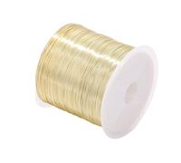 Aluminum Craft Wire 1Roll 0.3-0.6mm Copper Wire For Bracelet Necklace DIY Colorfast Beading Wire Jewelry Cord String Handcraft Making Accessories(Light gold,0.6mm x 50meters)