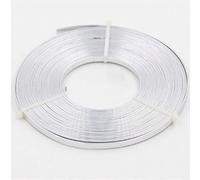 Aluminum Craft Wire, 4m Flat - 5mm x 1mm for DIY Projects, Jewelry Making, and Sculpting,1PC(Silver)