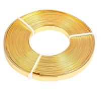 Aluminum Craft Wire 5mm Wide Flat Jewelry Craft Wire 18 Gauge Gold Metal Wire Aluminum Wire for Bezel Bracelet DIY Sculpting Armature