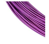 Aluminum Craft Wire Aluminum Wire DIY Weaving Process Colored Alumina Making Small Ornaments Material for Sculpting(Purple,0.6mm X 10m)