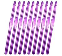 Aluminum Crochet Hook 10mm, US Size N Knitting Needles Craft Yarn, Crochet Hook for DIY Craft, Crochet Needles for Knitting Scarf Knitting Needle for Yarn Weave Beginners (10Pcs)