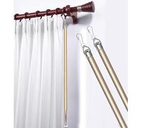 Aluminum Curtain Pull Rods with Metal Hook 2Pack Drapery Wands for Grommet Curtains 48Inch Window Opener Sticks Gold Finish Ideal for Bedrooms and Living Rooms