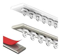 Aluminum Curtain Rod Adhesive Curtain Bar Adjustable 1.2m-4.2m Perfect for Office Balcony Window Open Closet & Stylish Design Easy Installation.