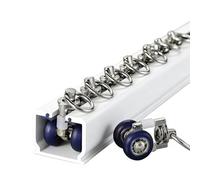 Aluminum Curtain Track 1-rail with Quiet Glide Function Ceiling-Mount Curtain Rod for Sliding Curtains Includes Mounting Accessories (2.7M)