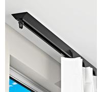 Aluminum Curtain Track 1 Track Pre Drilled Ceiling Mount for Sliding Curtains & Drapes Complete with Fixing Kit (Top A 2.2ft 0.7m)