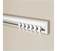 Aluminum Curtain Track 1-Way 6mm Ultra Flat 0.6-6m Ceiling/Wall Mounted Ideal for Bedroom Living Room Hotels Champagne Finish 4.5m Room Divider