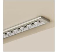 Aluminum Curtain Track 1-Way 6mm Ultra Flat Curtain Rail 0.6-6m Ceiling or Wall Mount Room Divider for Bedroom Living Room Hotels (Champagne 1.6m)