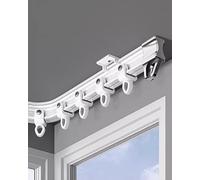Aluminum Curtain Track 2 Layer Sliding Curtain Rod Rust Free Complete Set with Accessories Easy to Install 330cm Gold Drapery Rail for Sheer Curtains