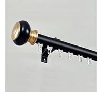 Aluminum curtain track 400 cm for sliding curtains single track design wall mounted ideal for living rooms and bedrooms black finish (210 cm option available)