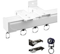 Aluminum Curtain Track, Ceiling Mount Curtain Rail, Room Divider Curtain Rods, Versatile Curtain System for Home and Office Use