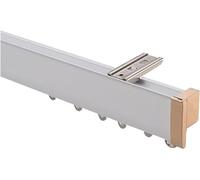 Aluminum Curtain Track, Ceiling Wall Mount Curtain Tracks 1m-6m For Room Divider, Curtain Rail For Living Room Bedroom(White-Wall,2m(2 * 1m))