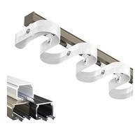 Aluminum Curtain Track, Curtain Guide for One-Piece Curtains, Ceiling or Wall-Mounted, Durable Sliding Rod System for Outdoor Use, Easy Installation