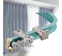 Aluminum Curtain Track Easy to Cut and Bend Curved Ceiling Rods Manual Adjustable Trapezoidal U Shape Perfect for Custom Drapery Solutions