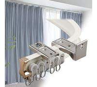 Aluminum Curtain Track Easy to Cut & Bend Ceiling Mounted Drapery Rod Manual Curved Trapezoidal Design Versatile for Home Decor Adjustable Curtain Solutions