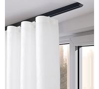 Aluminum Curtain Track for Room Divider RV & Shower Use Adjustable Lengths 1m 2m 3m 4m Black Color Perfect for Space Separation & Camping Solutions