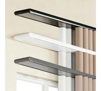 Aluminum Curtain Track Heavy-Duty 2-Channel Rail Ceiling-Mounted with Silent Rollers Ultra-Thin Curtain System for Bedroom & Living Room (White 3.8m)
