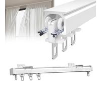 Aluminum Curtain Track Metal Alloy Room Divider Single Run Ceiling or Wall Mount 1.8m for Windows & Bedrooms Stylish & Durable (Color: B)
