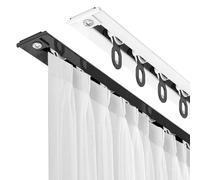 Aluminum Curtain Track Recessed Ceiling Rail for Room Divider Hidden White Drapery Rod 12.7 ft (3.90 m) Ideal for Living Room & Bedroom