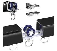 Aluminum Curtain Track Set 1 rail with Complete Accessories & Rollers Ideal for RV Curtains Room Dividers & Shower Curtains Available in 1 6m Lengths (France 330c)