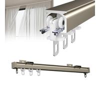 Aluminum Curtain Track Single-Run Ceiling or Wall-Mounted Metal Alloy Room Divider for Windows & Bedrooms Ideal for Home Decor Easy Installation - Color C