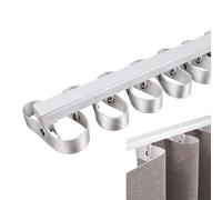 Aluminum Curtain Track System 0.5m/1m/2.6m/6m, Rust-Resistant, Sliding S-Shaped Wave Curtain Rail, Easy Installation for Smooth Operation