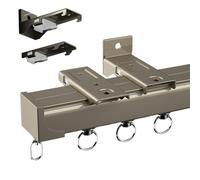 Aluminum Curtain Track System - 1.6ft-19ft Flexible Ceiling & Wall Mount Adjustable Rail for Curtains Room Dividers RV - Upgraded Design for Easy Installation