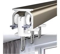 Aluminum Curtain Track System Ceiling-Mounted Drapery Rail Room Divider Easy Installation Champagne Color Versatile for Curtains and Drapes